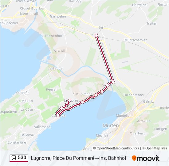 530 Bus Line Map