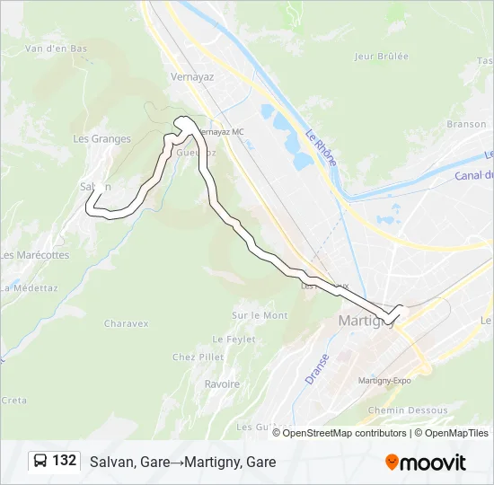 132 Bus Line Map