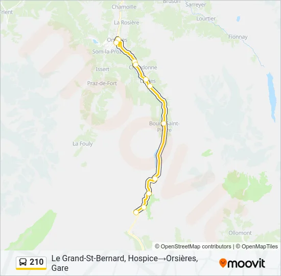 210 Bus Line Map