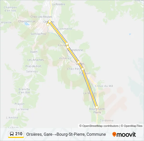 210 Bus Line Map