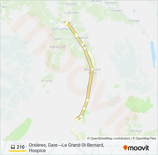 210 Bus Line Map