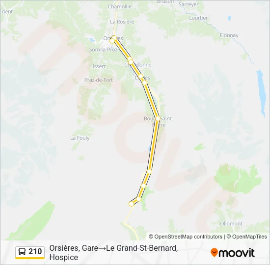 210 Bus Line Map