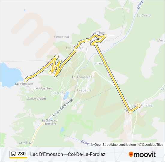 230 Bus Line Map