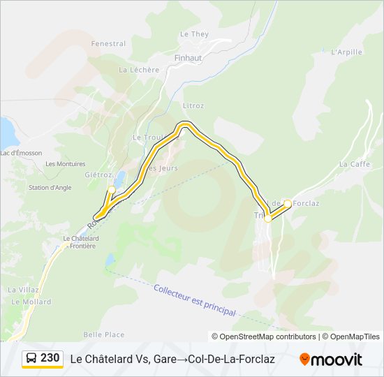 230 Bus Line Map