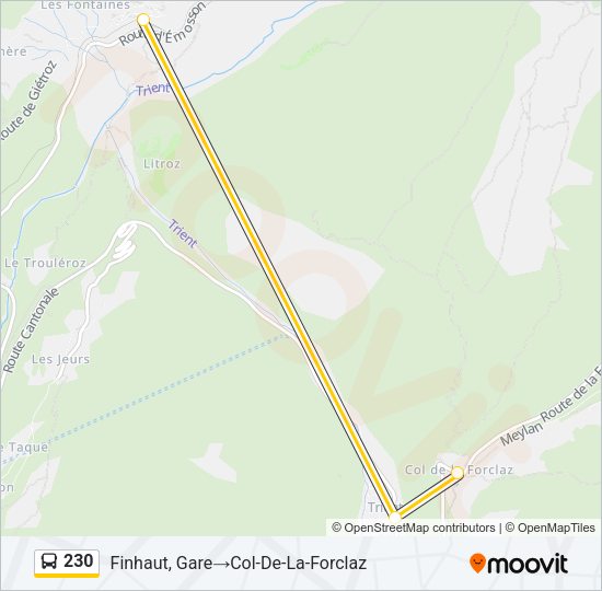 230 Bus Line Map