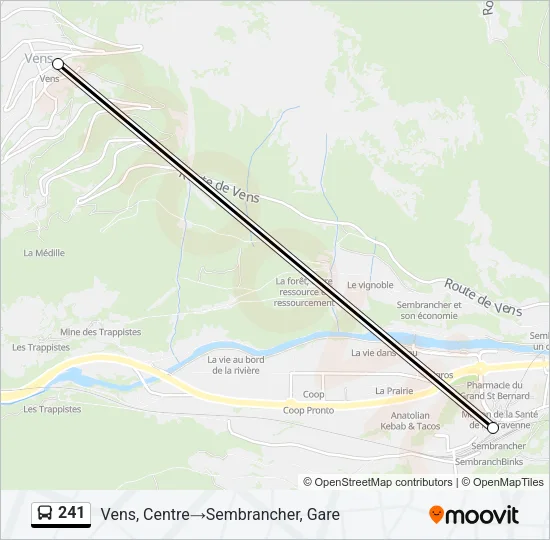 241 Bus Line Map