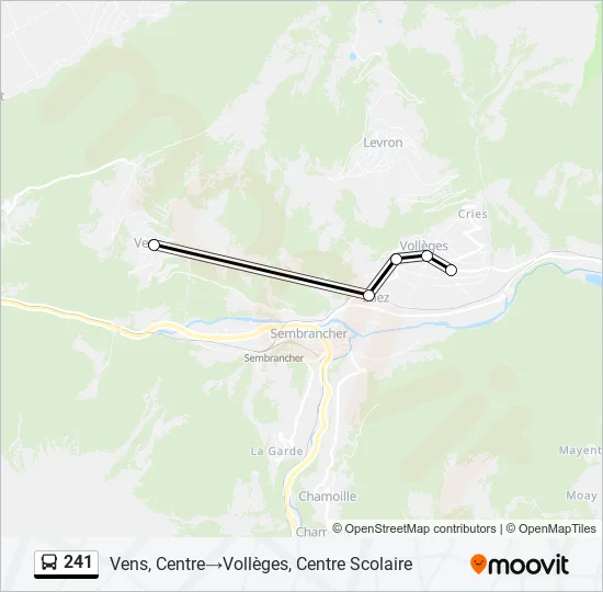 Plan de la ligne 241 de bus