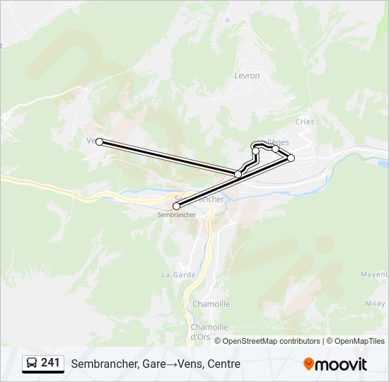 Plan de la ligne 241 de bus