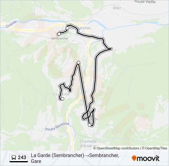 243 Bus Line Map