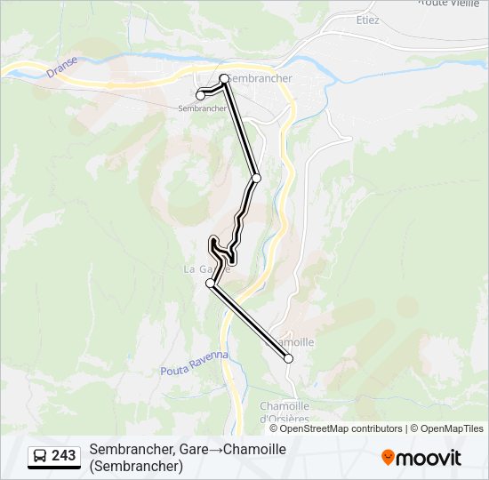 243 Bus Line Map