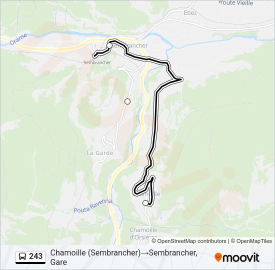 243 Bus Line Map