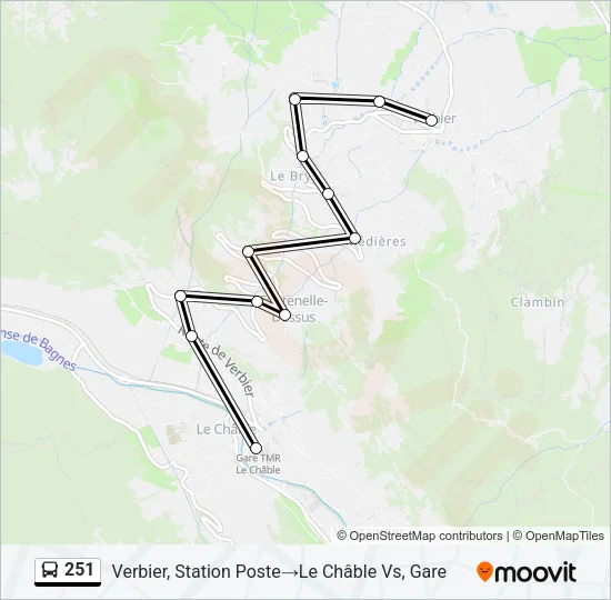 251 Bus Line Map