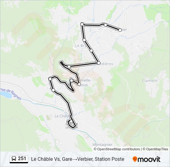 251 Bus Line Map