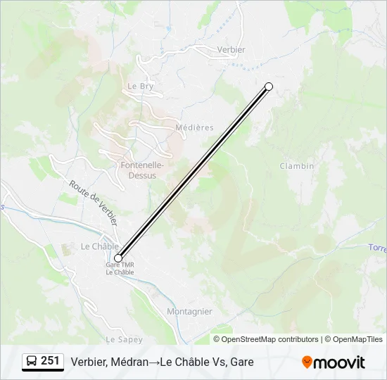 251 Bus Line Map