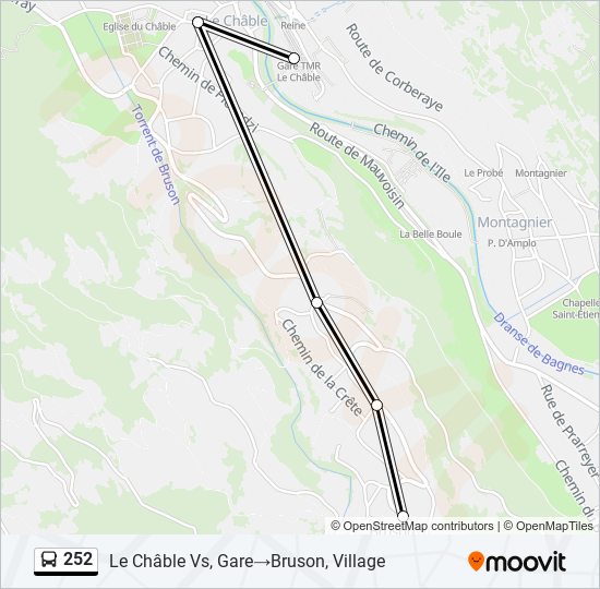 252 Bus Line Map