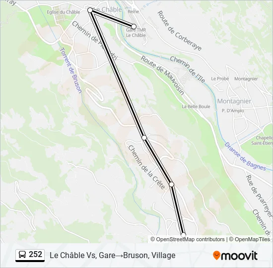 252 Bus Line Map