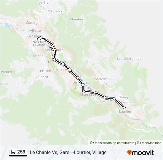 253 Bus Line Map
