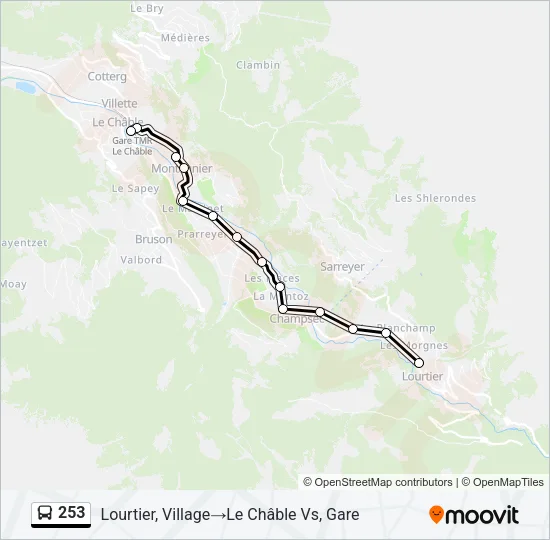 253 Bus Line Map