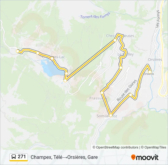 271 Bus Line Map
