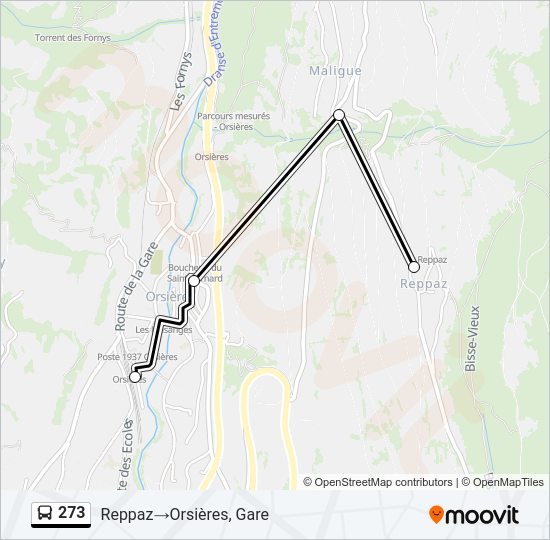 273 Bus Line Map