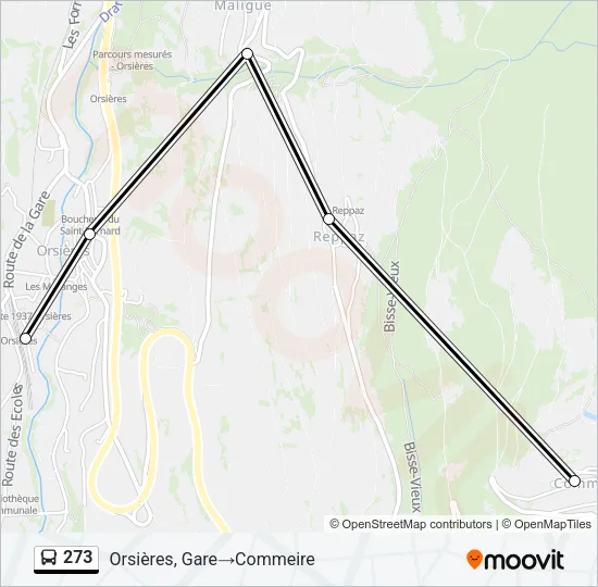 273 Bus Line Map