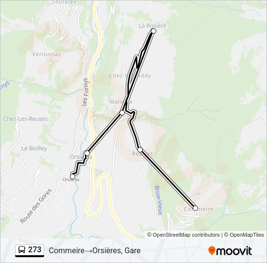 273 Bus Line Map