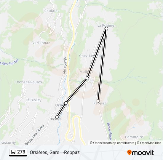 273 Bus Line Map