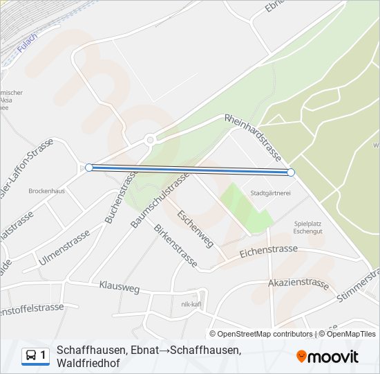 1 Bus Line Map
