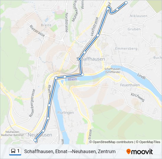 1 Bus Line Map