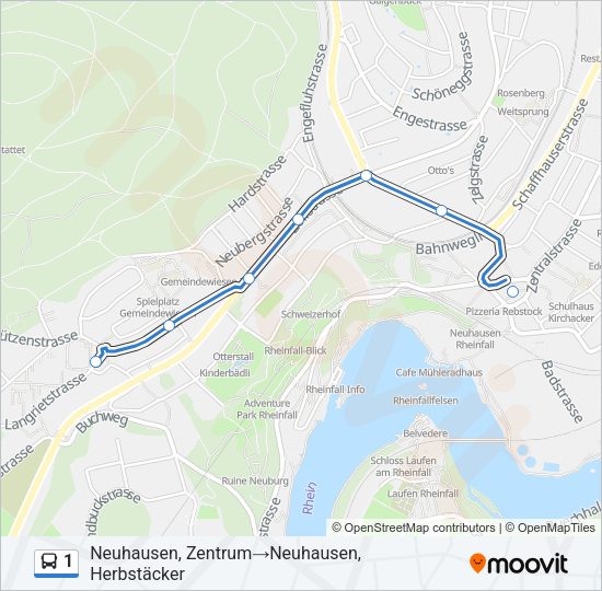 1 Bus Line Map