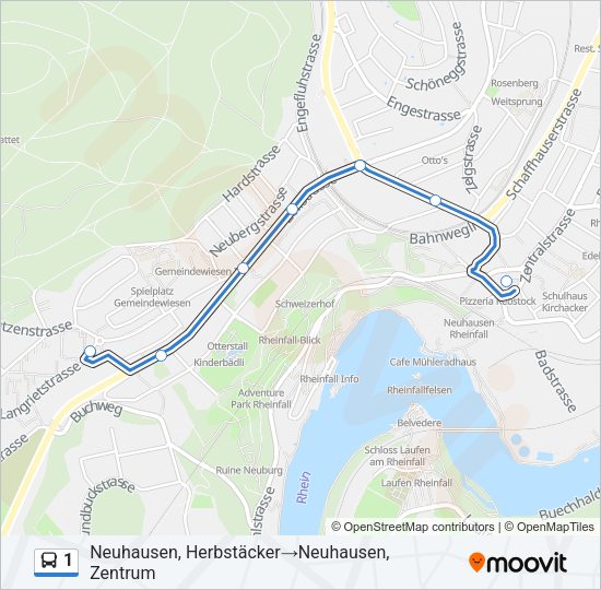 1 Bus Line Map