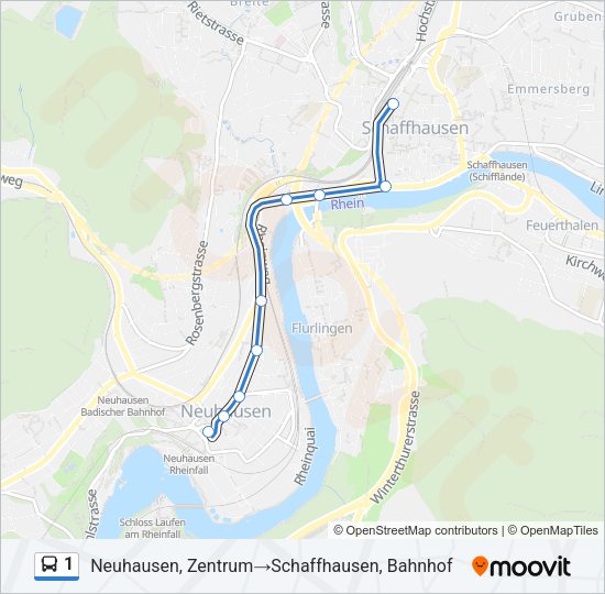 1 Bus Line Map