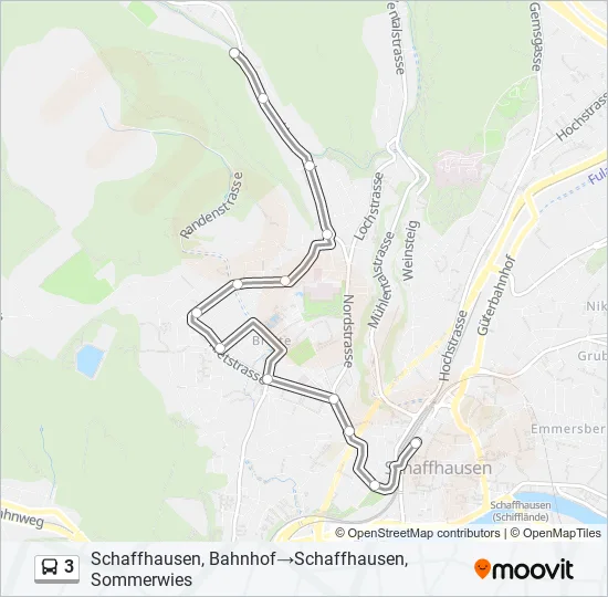 3 Bus Line Map