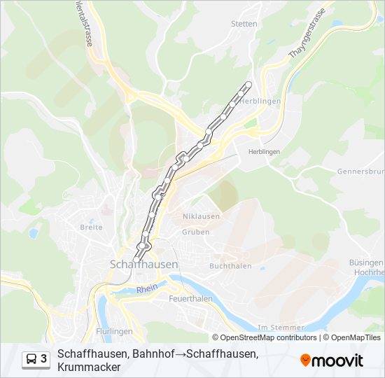 3 Bus Line Map