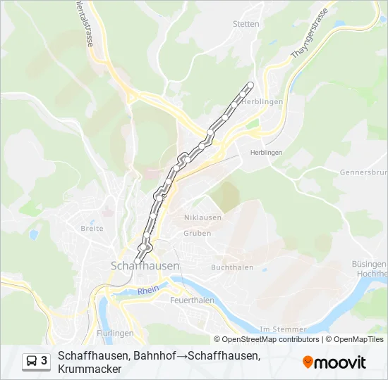 3 Bus Line Map