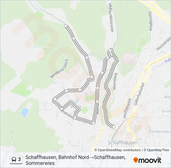 3 Bus Line Map