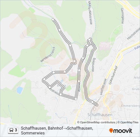 3 Bus Line Map