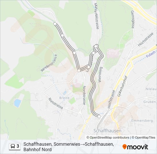 3 Bus Line Map
