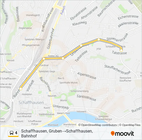 4 Bus Line Map