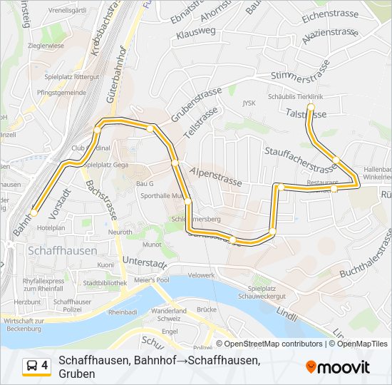 4 Bus Line Map