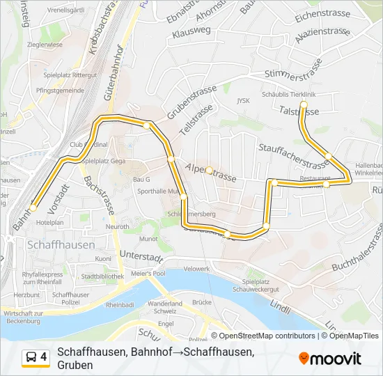 4 Bus Line Map