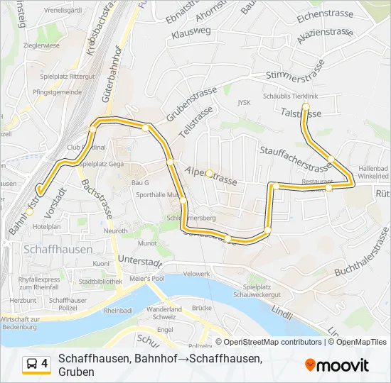 4 Bus Line Map