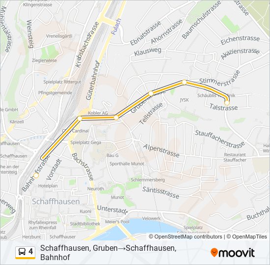 4 Bus Line Map