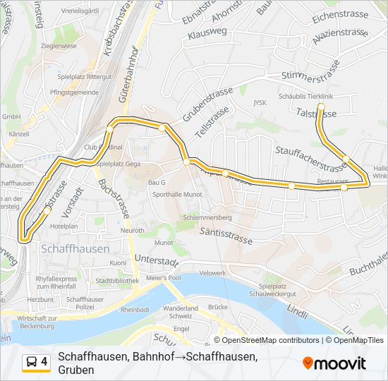 4 Bus Line Map