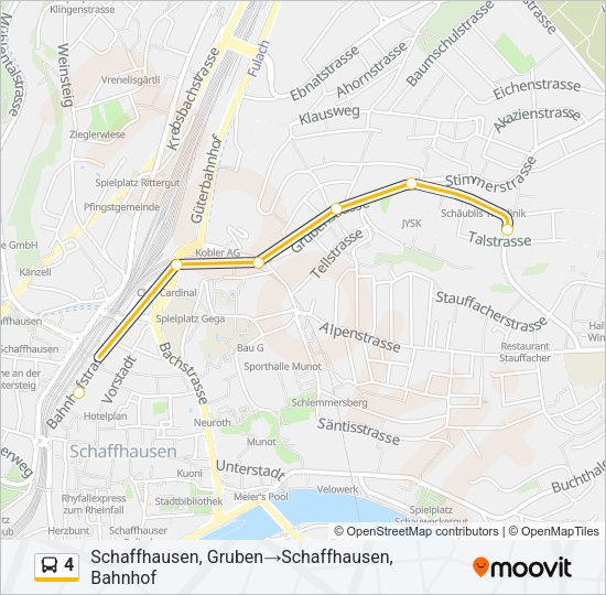 4 Bus Line Map
