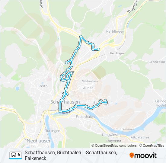 6 bus Line Map