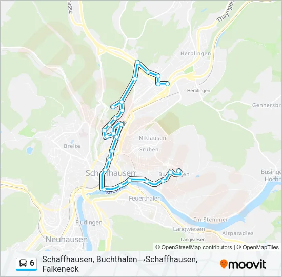 6 Bus Line Map