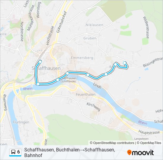 6 Bus Line Map