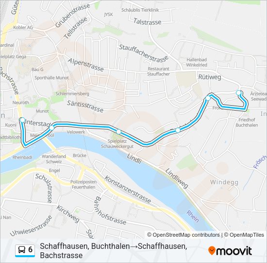 6 Bus Line Map