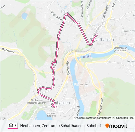 7 Bus Line Map